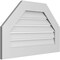Ekena Millwork Octagonal Top Surface Mount PVC Gable Vent: Functional, w/ 3-1/2"W x 1"P Standard Frame, 32"W x 20"H GVPOT32X2001SF - alternate 4